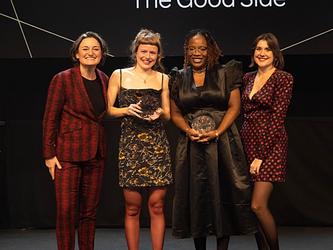 Young Researcher of the Year - Supplier winners on stage